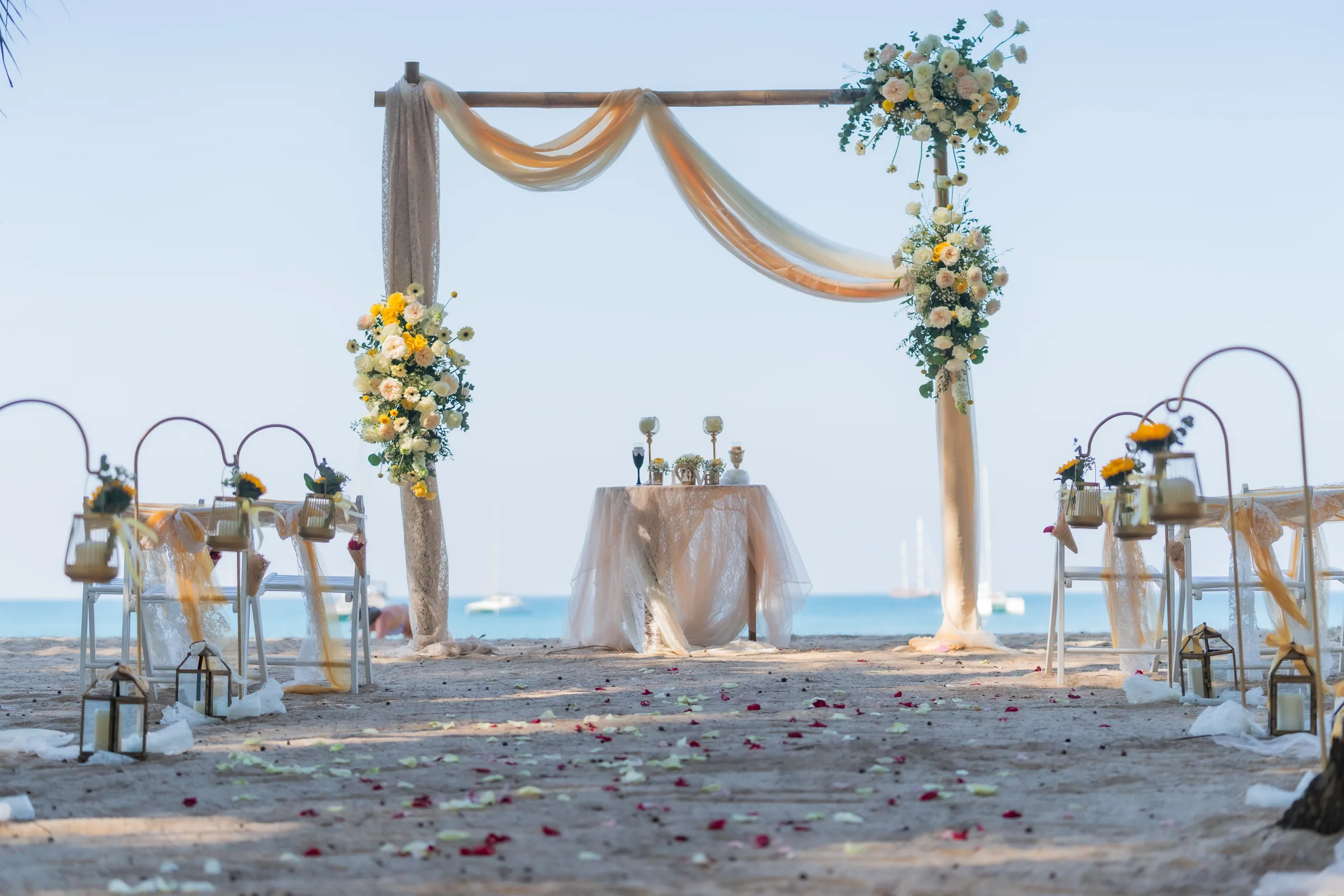Rhian & Danny — Layan Beach, January 2026 — Phuket wedding florals by Supparin