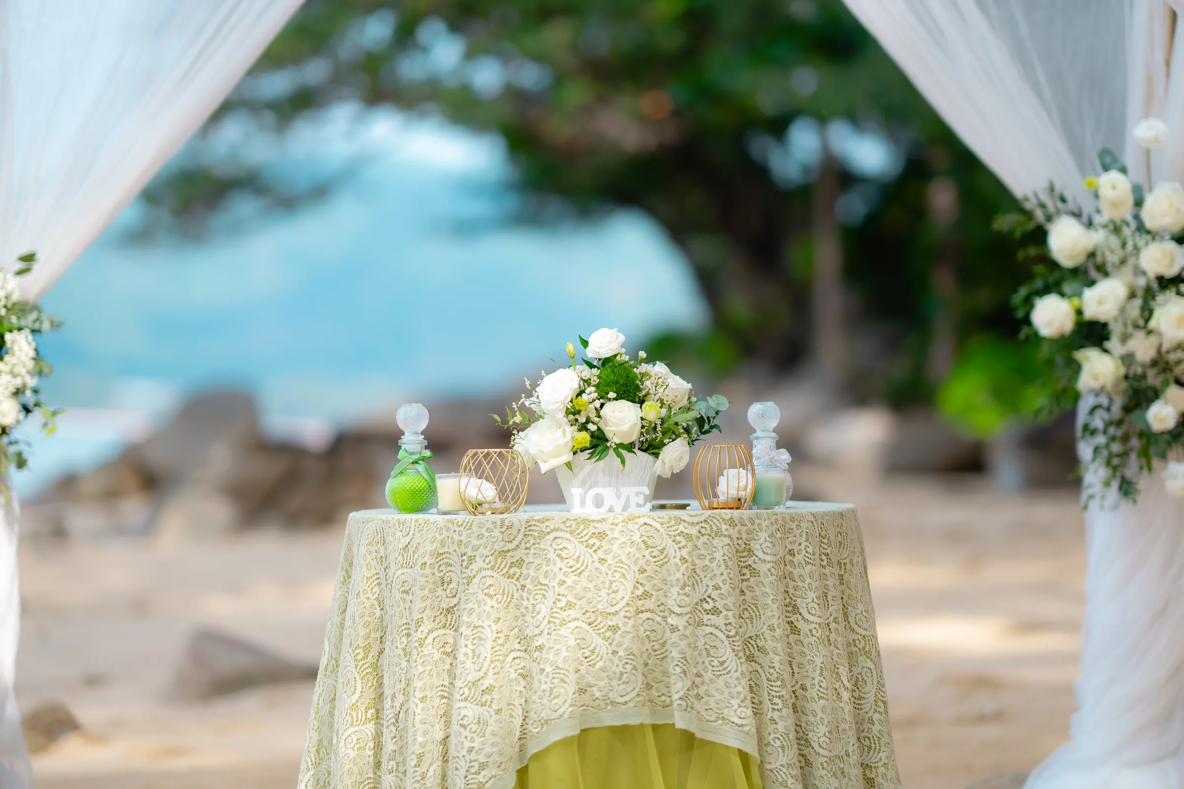 Gemma & Rebecca — Hua Beach, January 2026 — Phuket wedding florals by Supparin