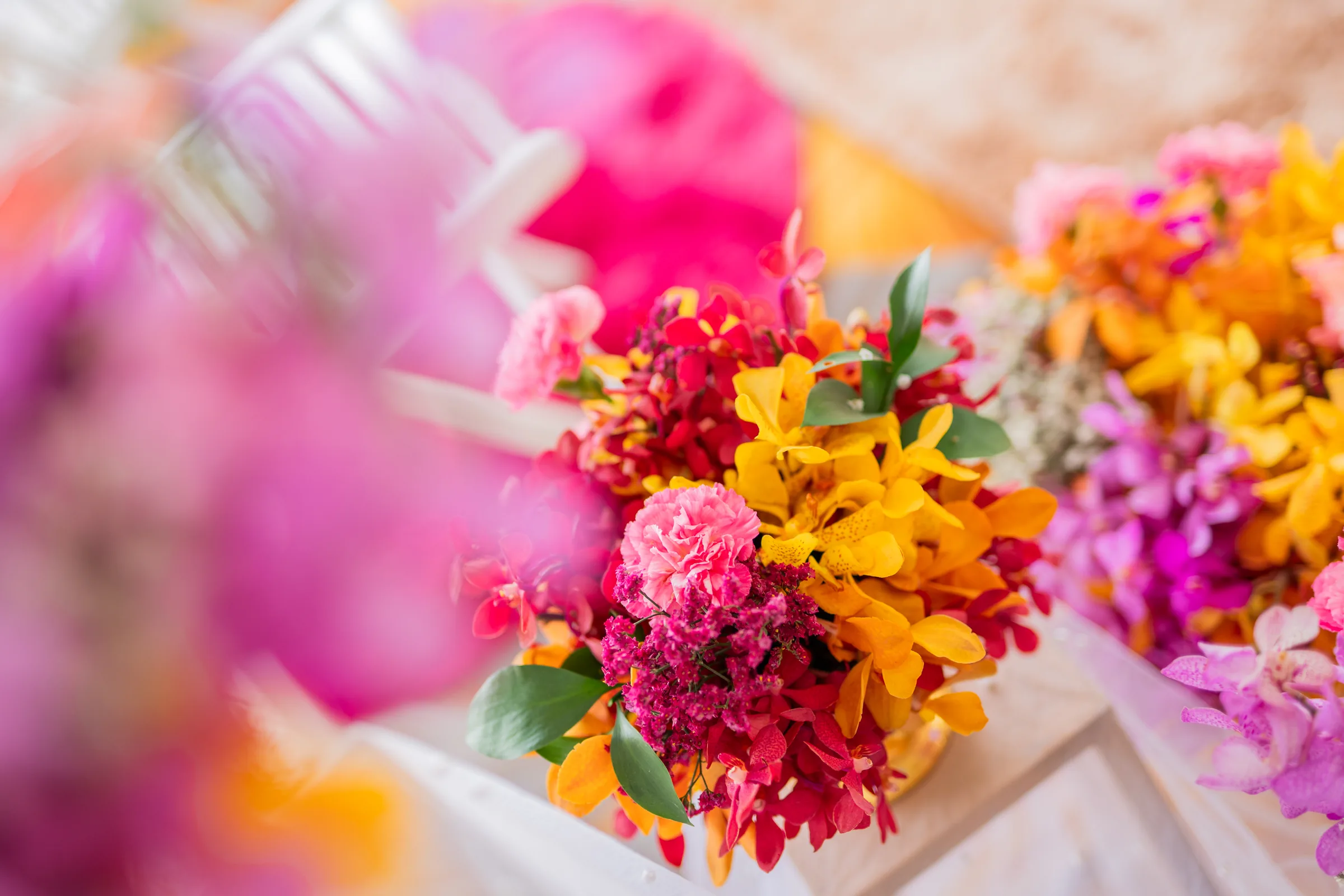 Jazmyne & Jessica — Phuket villa · Thai Monks Blessing, November 2025 — Phuket wedding florals by Supparin