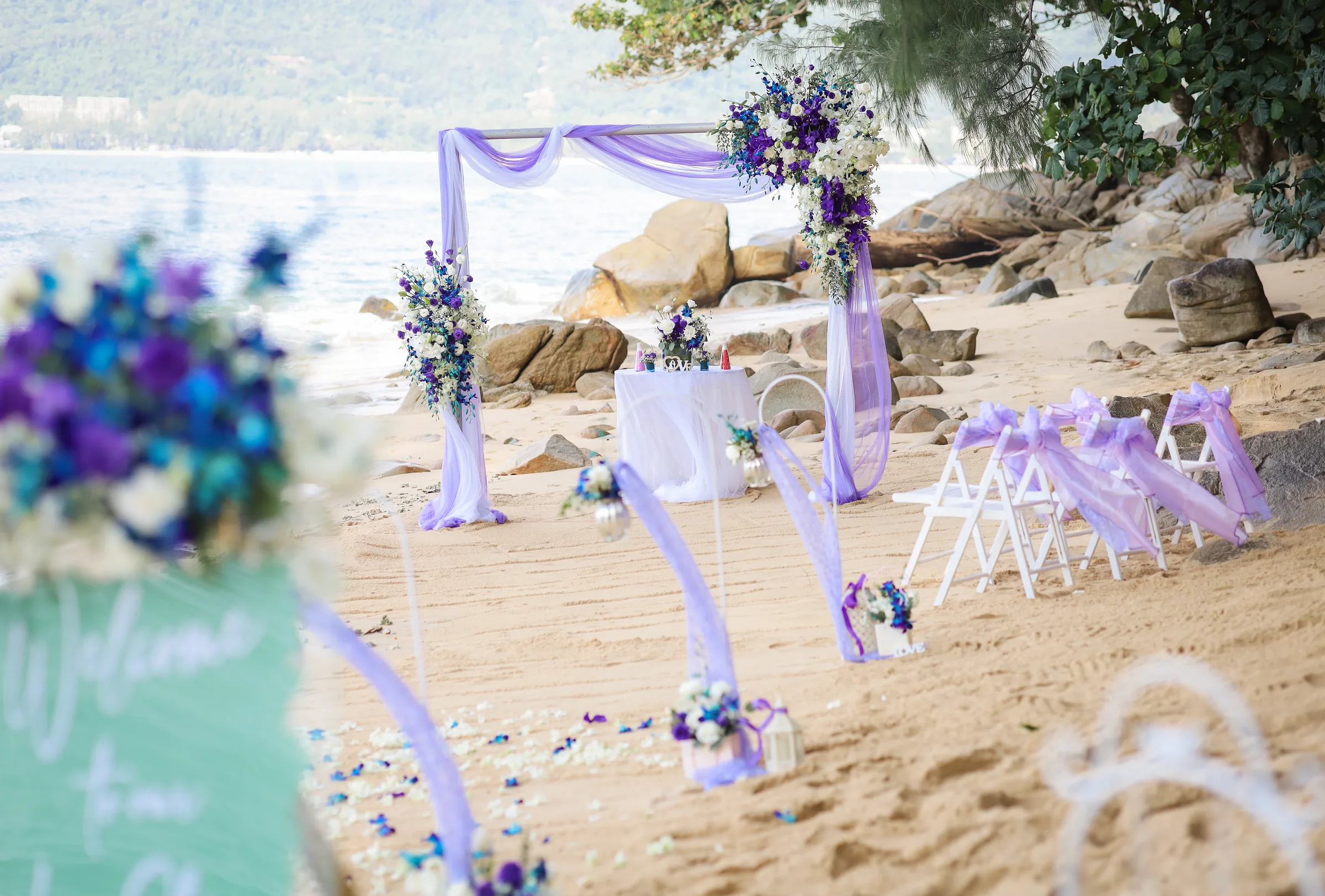 Simon & Zohra — Hua Beach, November 2025 — Phuket wedding florals by Supparin