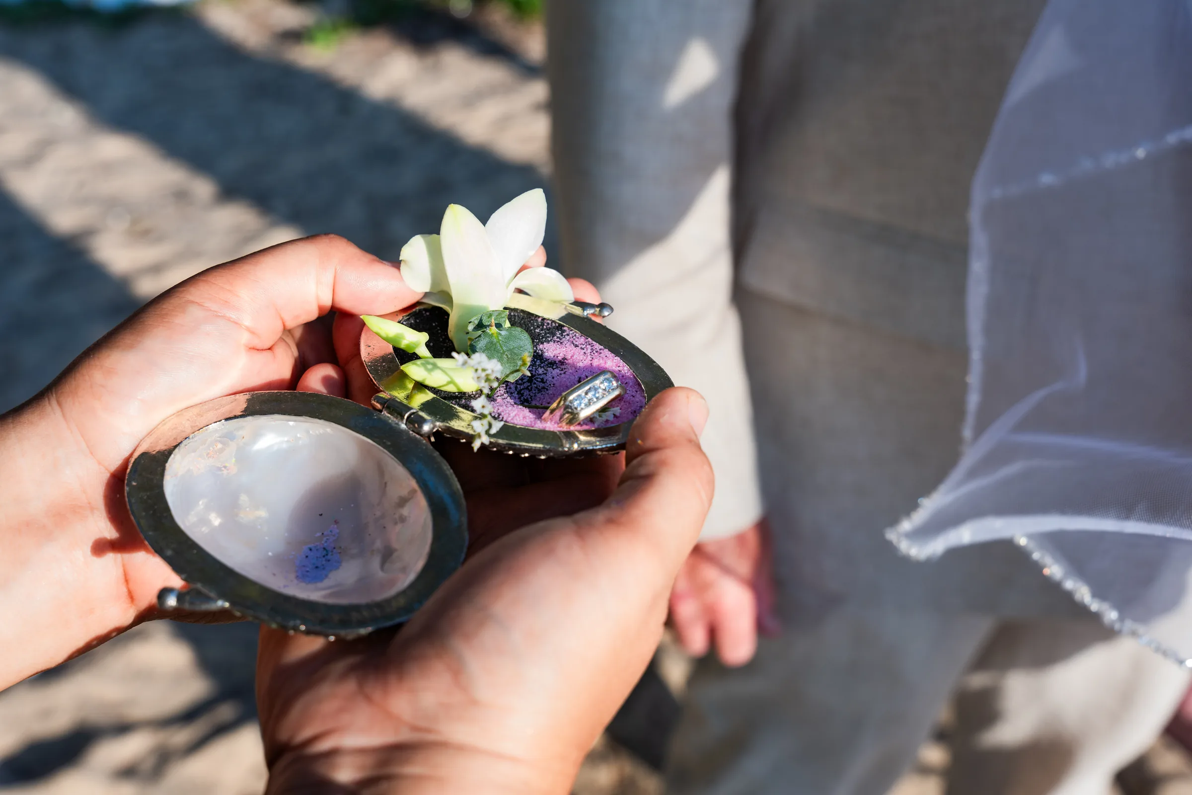 Deslie, Russell, Maureen & Peter — Beach Vow Renewal, April 2026 — Phuket wedding florals by Supparin