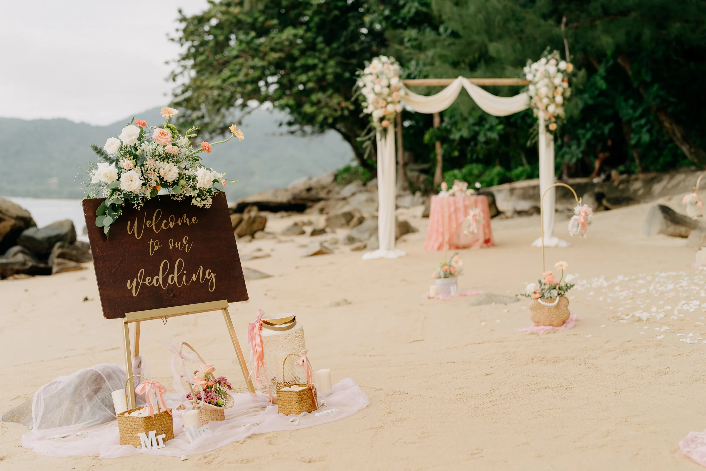 Claire & Jason — Hua Beach, October 2025 — Phuket wedding florals by Supparin